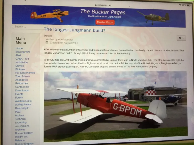 BUCKER £50,000 for sale