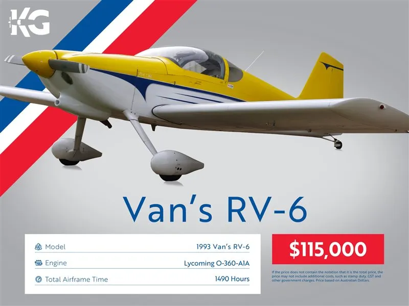 1993 Van's RV 6 for sale