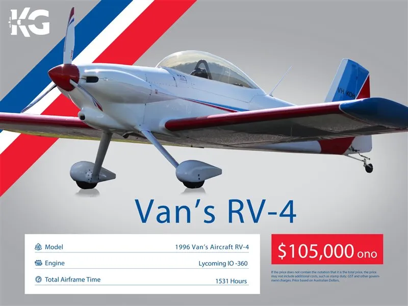 1996 Van's RV-4 for sale